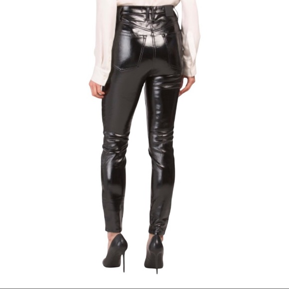 FREE PEOPLE-PHOENIX COATED SKINNY JEANS in LIQUID BLACK. Size = 27 - Picture 9 of 16